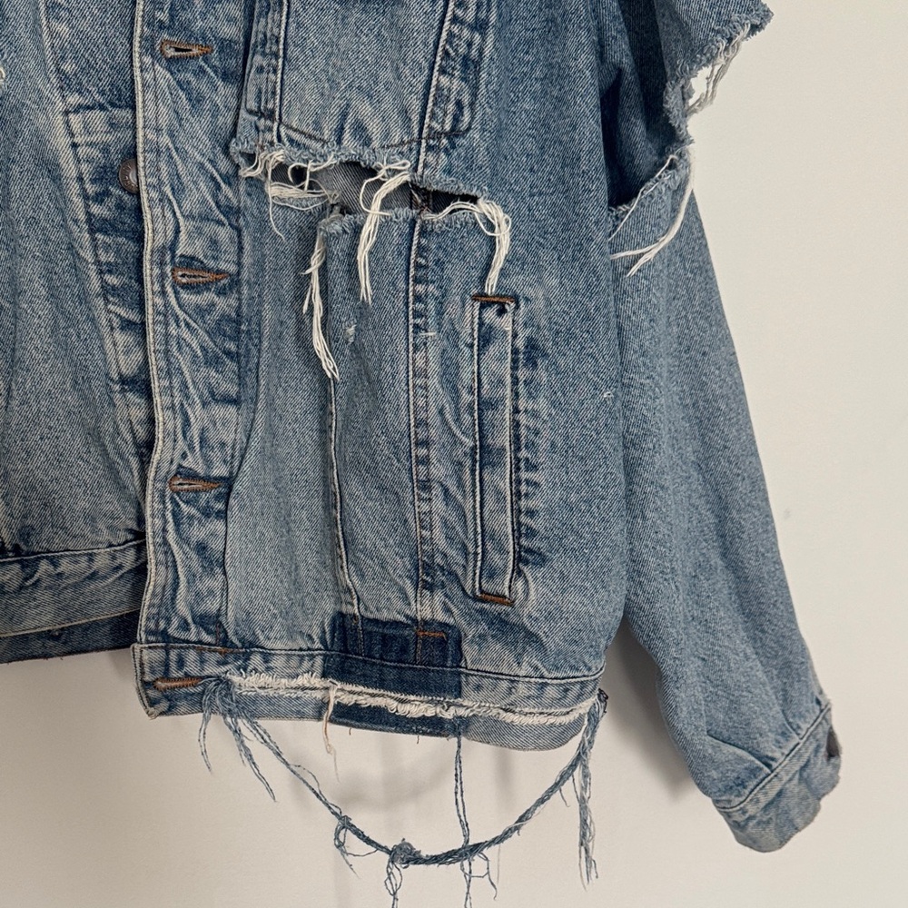 Distressed Denim Jacket - Picture 2 of 7